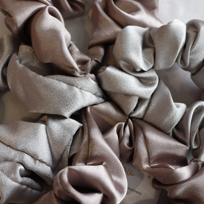 Beige - Set Of 4 Large Scrunchies