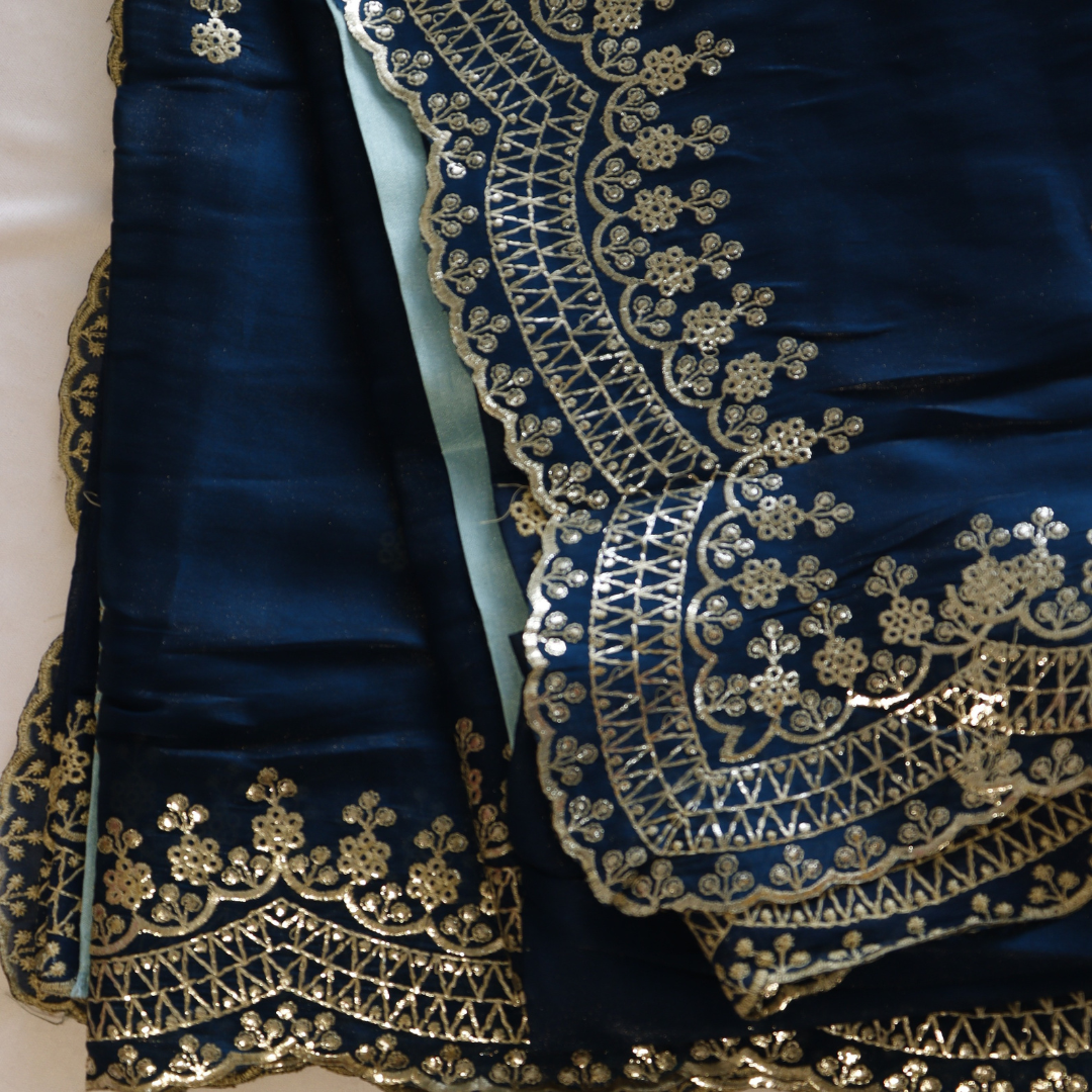 Crepe Cutwork Saree