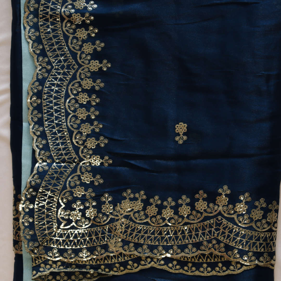 Crepe Cutwork Saree