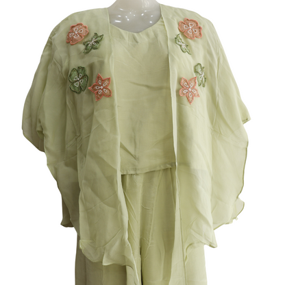 3 Piece Crop Top Jacket Hand Work Co-Ord Set for Festivals – Buy Online | M&Y Pehnava