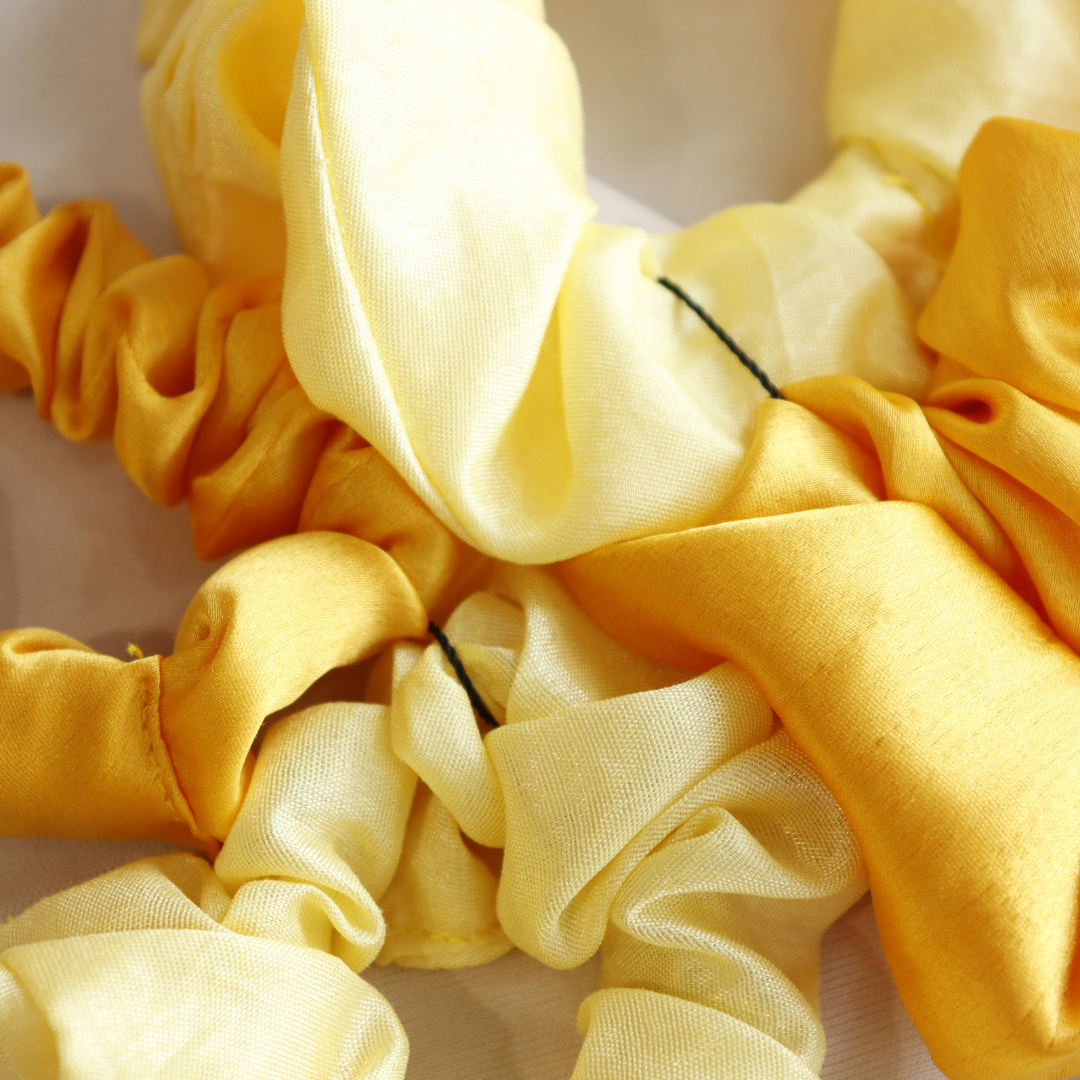 Shades Of Yellow - Set Of 4 Scrunchies