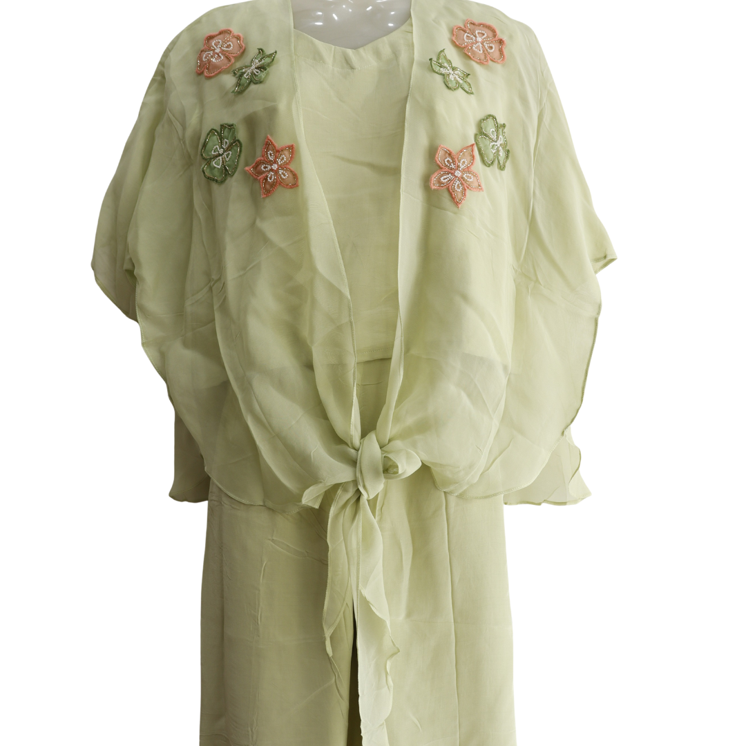 3 Piece Crop Top Jacket Hand Work Co-Ord Set for Festivals – Buy Online | M&Y Pehnava