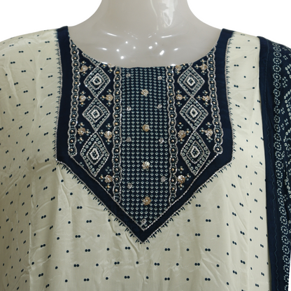 Pure Chinon Hand Work Bandhej Suit Set - Buy Online | M&Y Pehnava