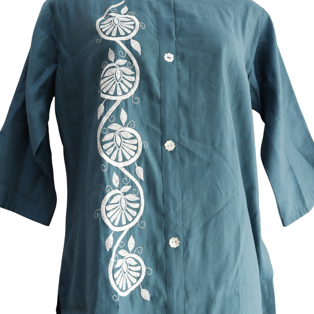 Turquiose Thread Work Co-Ord Set for Festivals – Buy Online | M&Y Pehnava