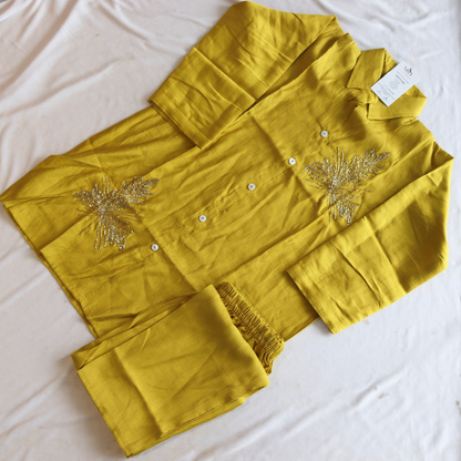 Mustard Party Wear Co-Ord Set