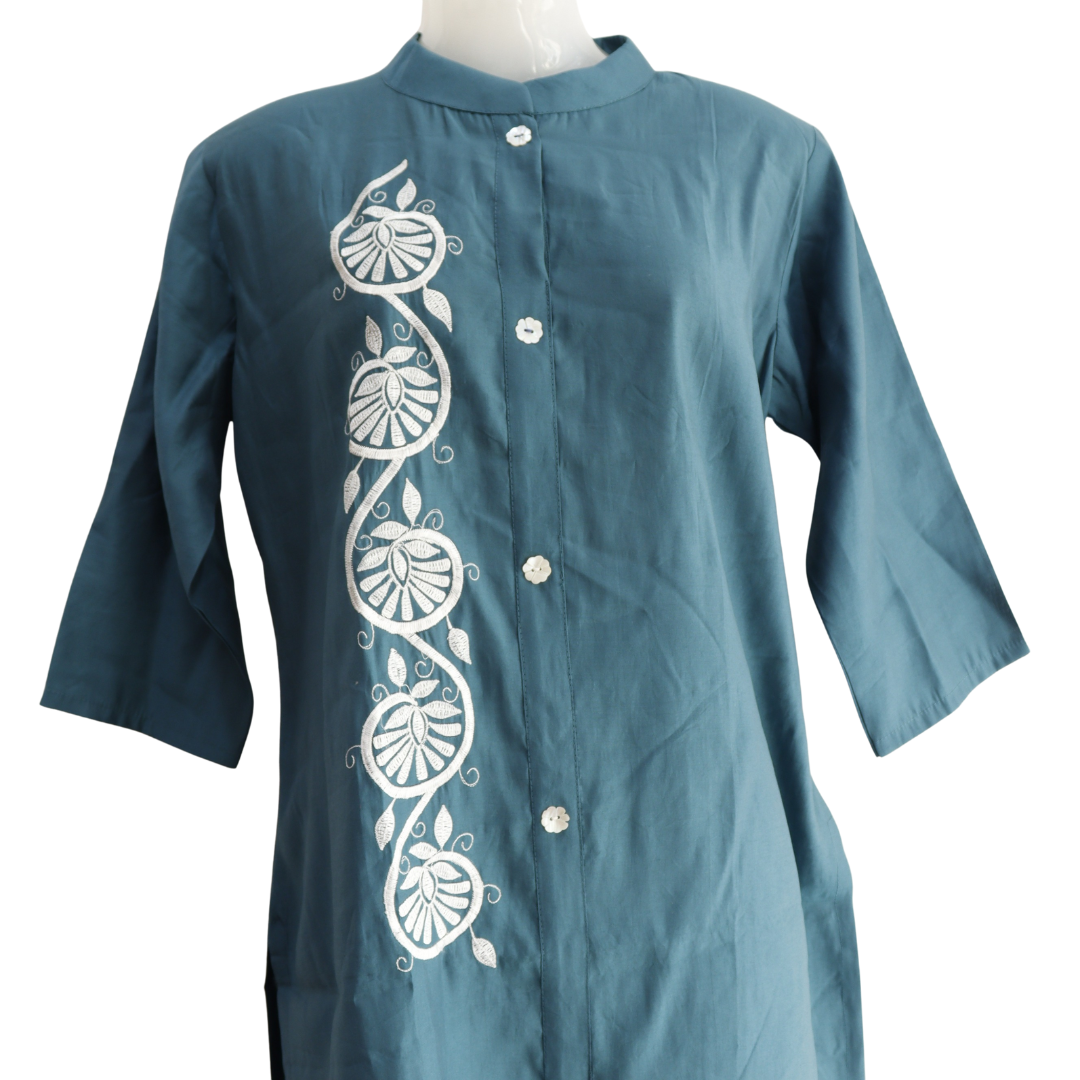 Turquiose Thread Work Co-Ord Set for Festivals – Buy Online | M&Y Pehnava