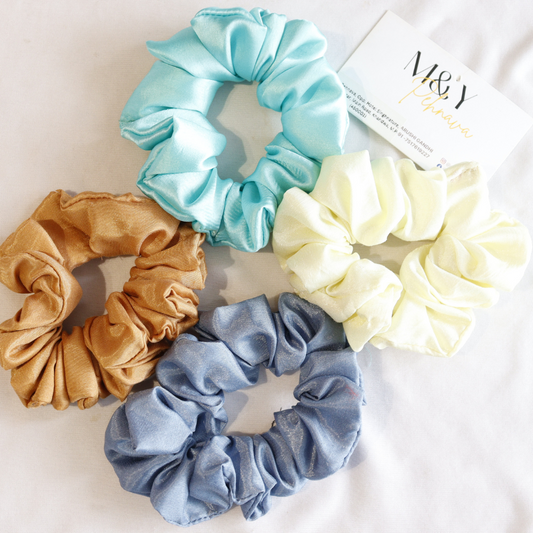 Soft Color Scrunchie Set Of 4