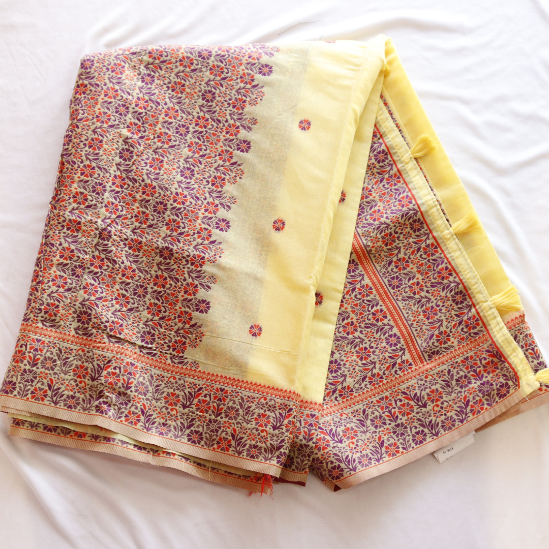 Pure Linen Kashmiri Kashida Saree