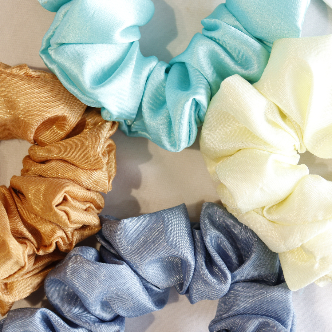 Soft Color Scrunchie Set Of 4