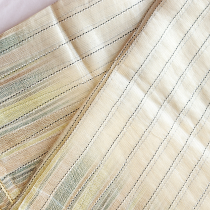 Pure Linen With Kantha Weaving Saree