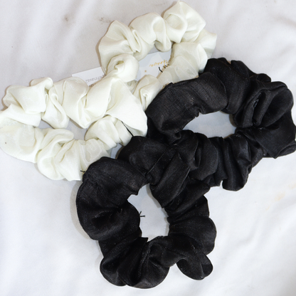 Black & White - Set Of 4 Scrunchies