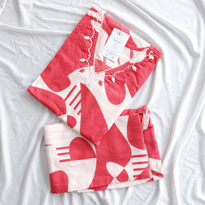 Pink Printed Co-Ord Set