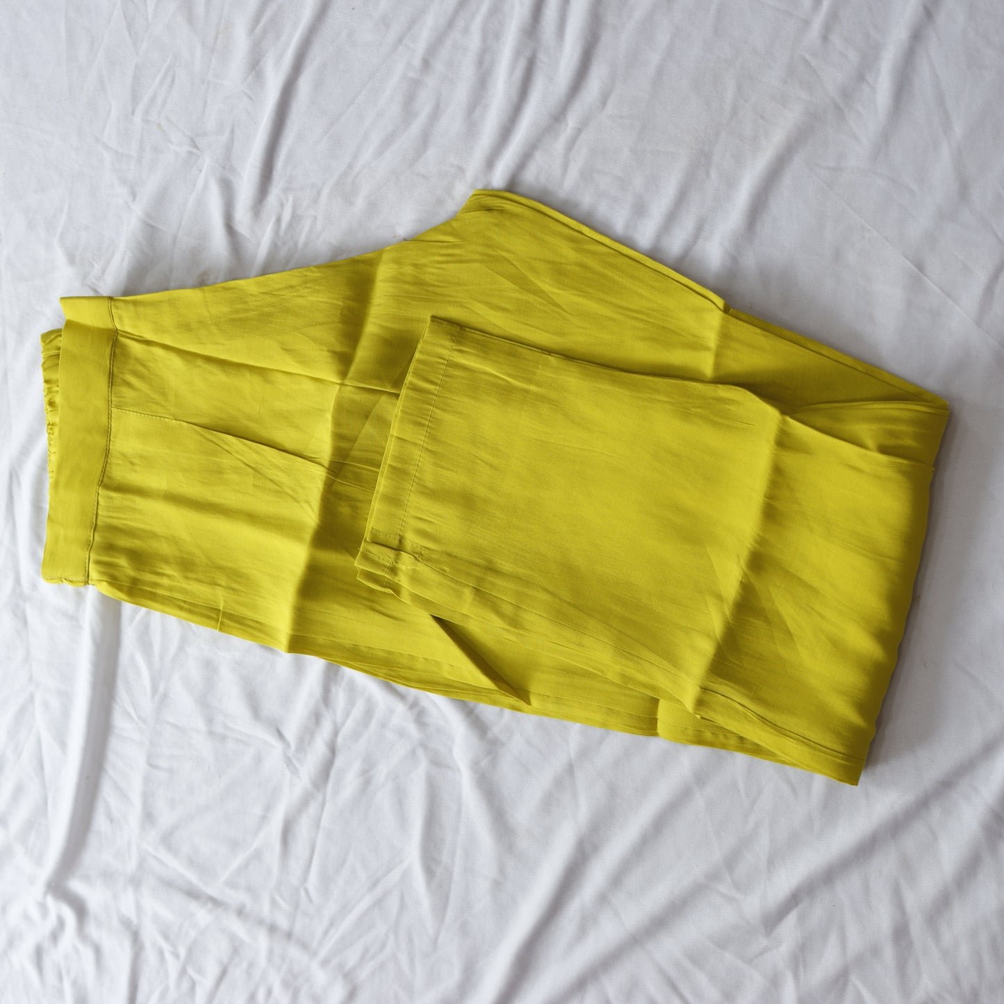 Yellow Embroidered Silk Suit Set