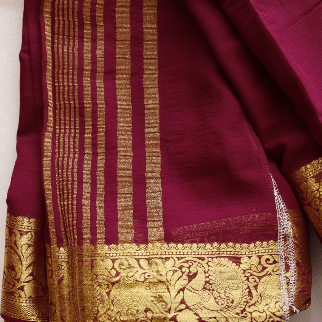 Bangalore Chiffon Saree With Border - M&Y Pehnava