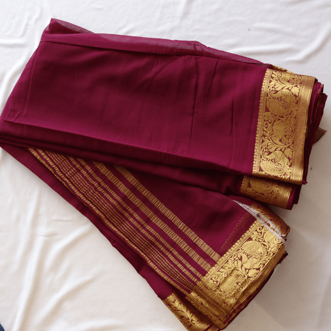 Bangalore Chiffon Saree With Border - M&Y Pehnava