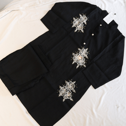 Black Sequin Work Co - Ord Set - M&Y Pehnava