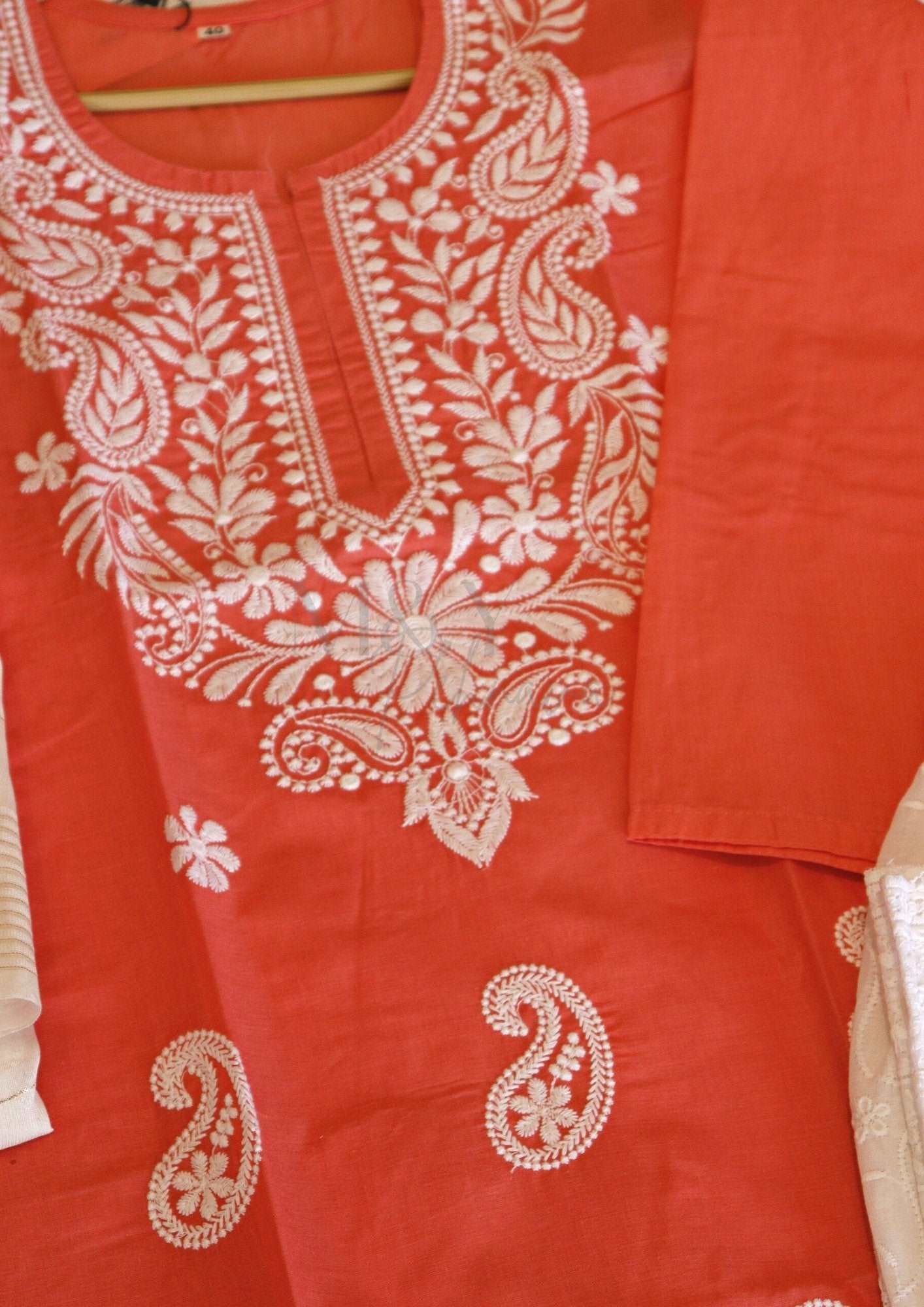 Chikankari Kurti Pant Dupatta Set - M&Y Pehnava