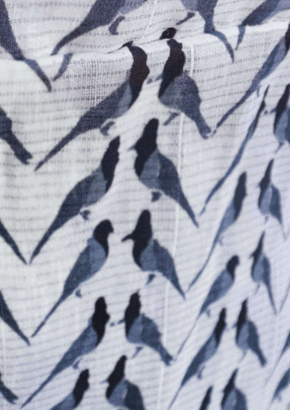 Cotton Bird Print Kurti Palazzo Set - M&Y Pehnava