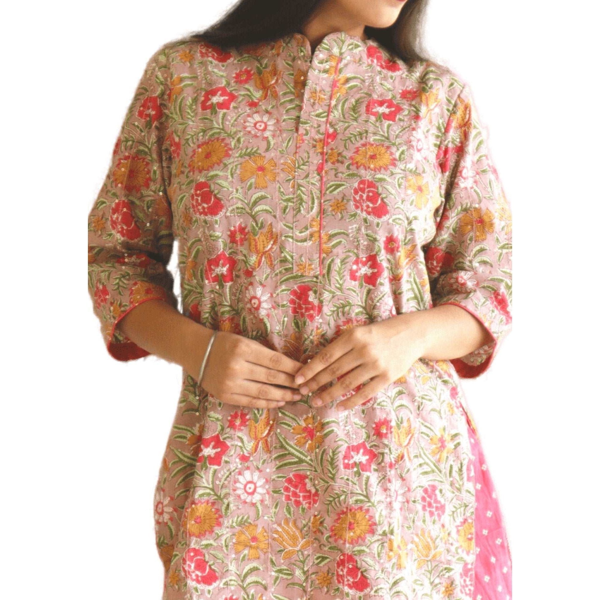 Cotton Kurti Palazzo Set - M&Y Pehnava