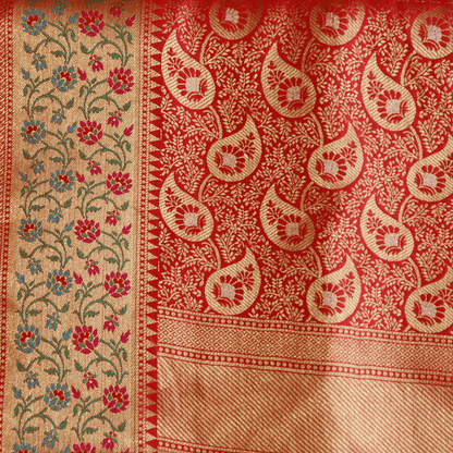 Cotton Silk Heavy Banarsi Border and Buty Saree - M&Y Pehnava