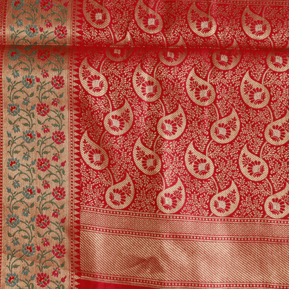 Cotton Silk Heavy Banarsi Border and Buty Saree - M&Y Pehnava