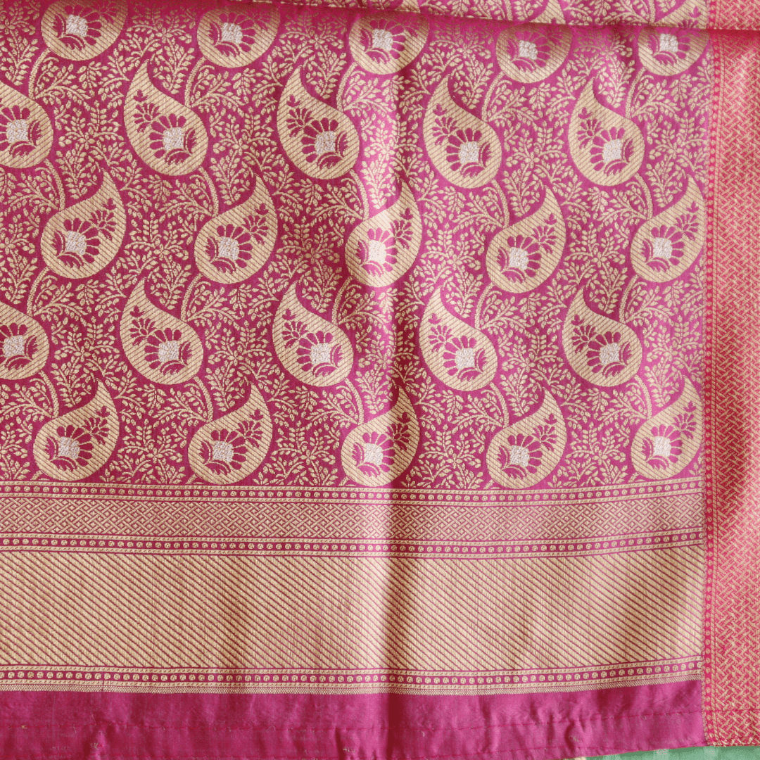 Cotton Silk Heavy Banarsi Border and Buty Saree - M&Y Pehnava