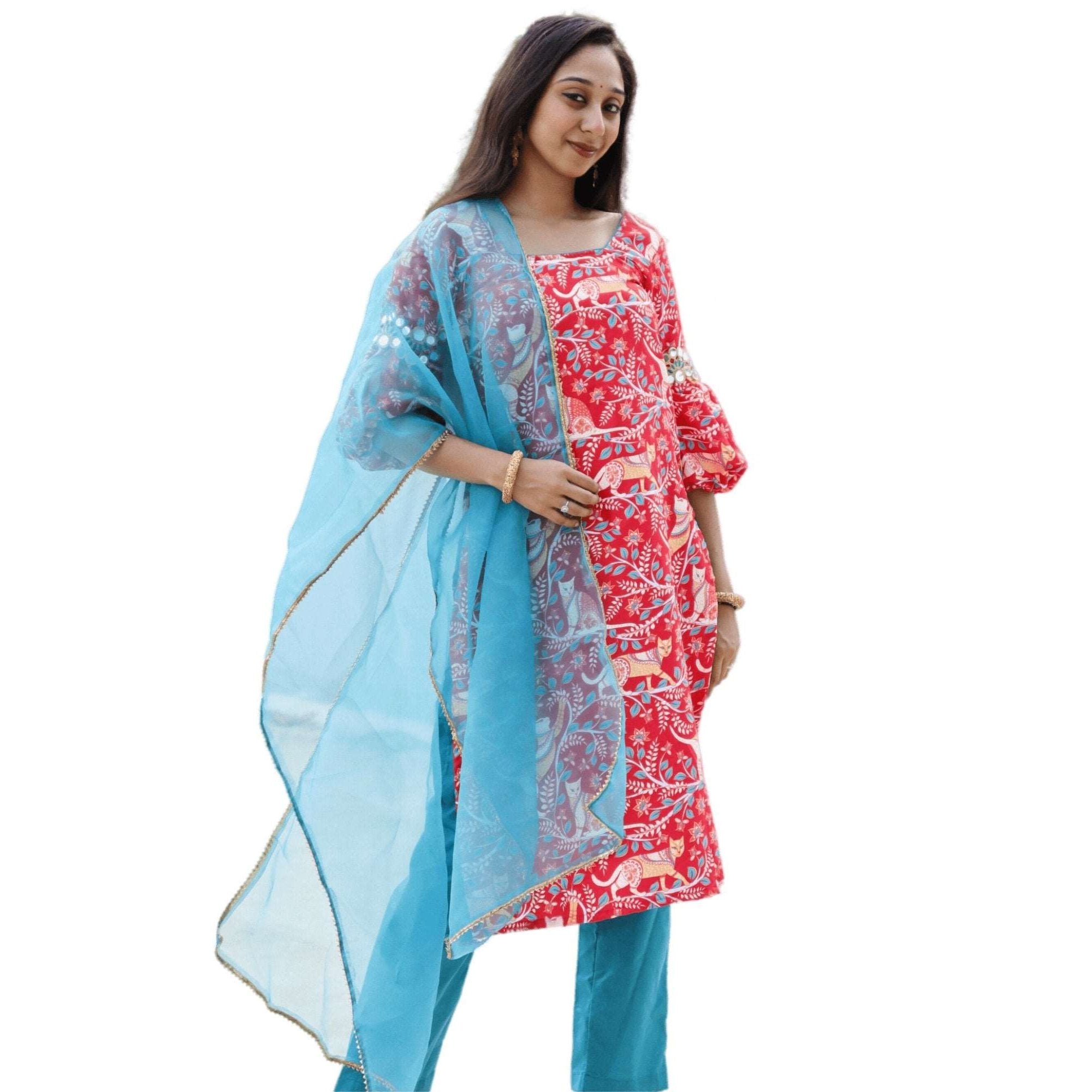 Digital Printed Poly Cotton Suit Set - M&Y Pehnava