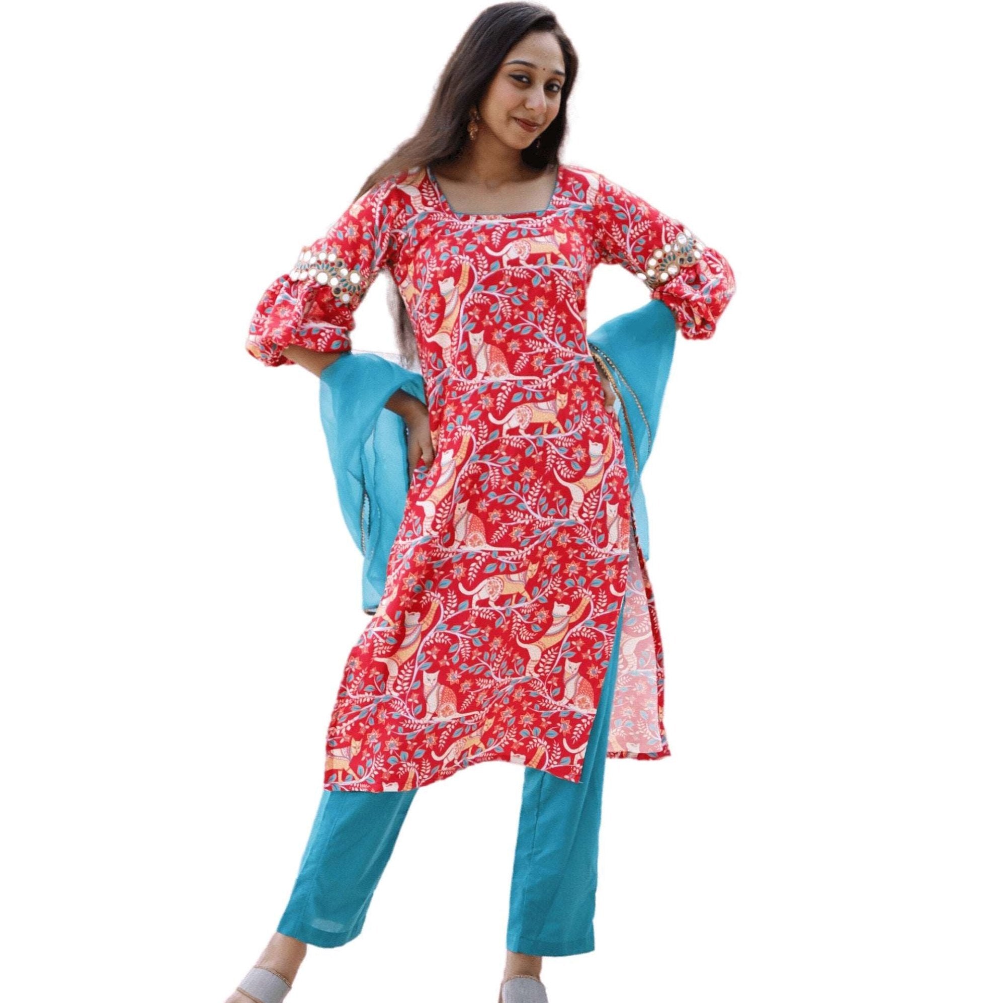 Digital Printed Poly Cotton Suit Set - M&Y Pehnava