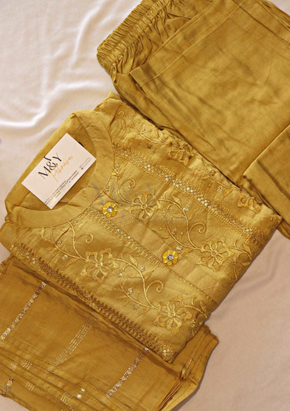 Embroidered Cotton Suit Set - M&Y Pehnava