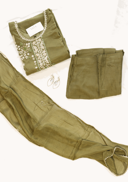 Olive Beads Work Suit Set