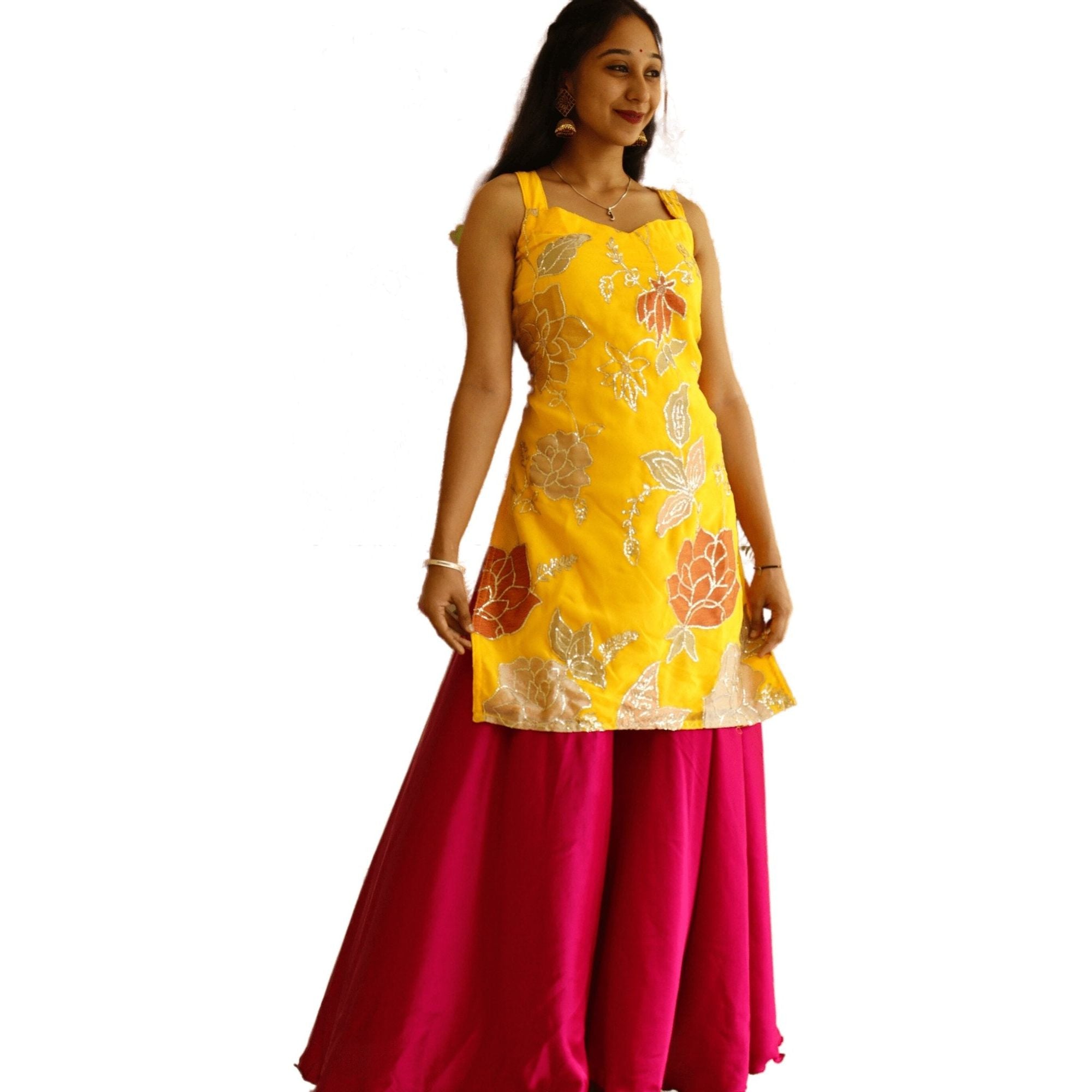 Embroidered Kurti With Palazzo Set - M&Y Pehnava