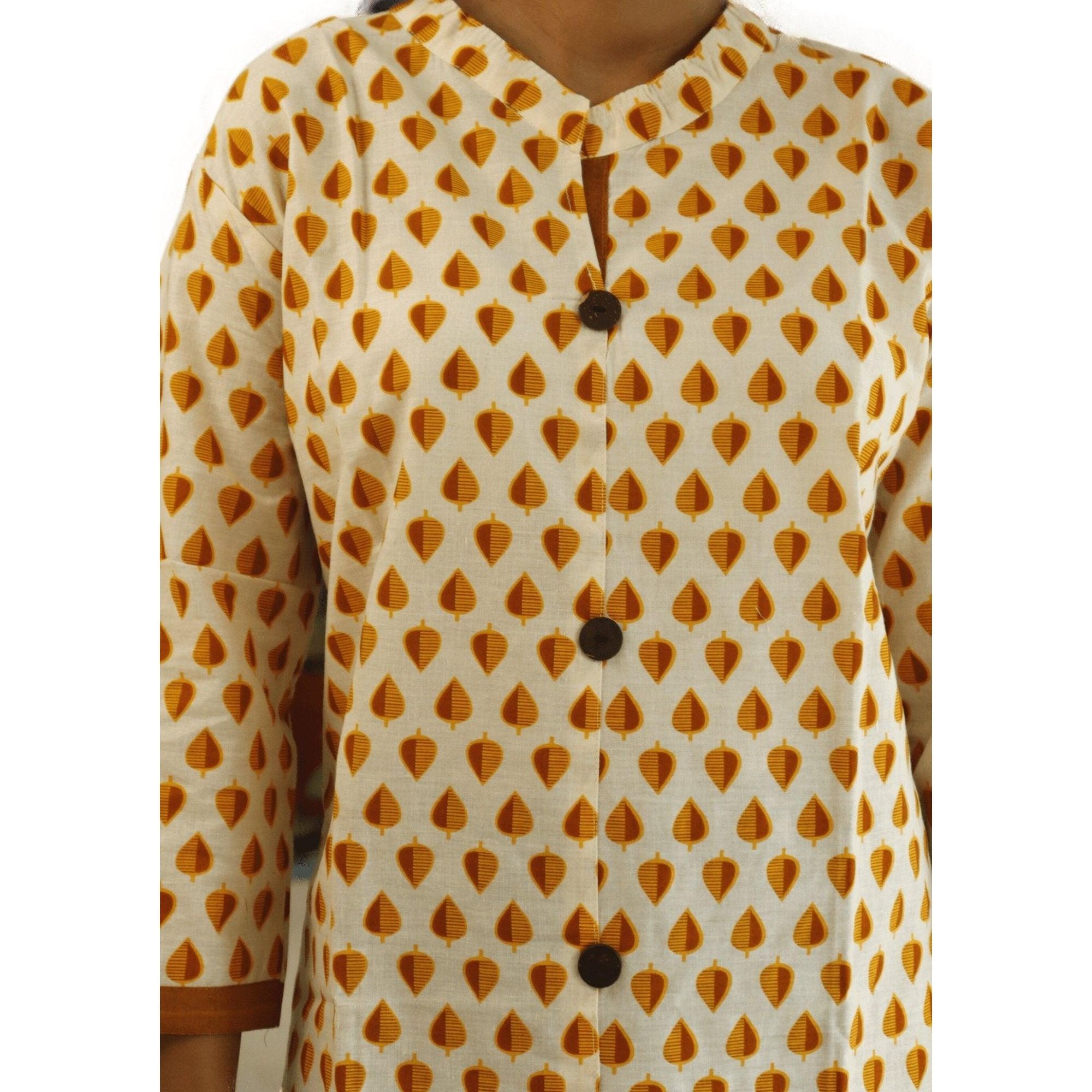 Hand-Block Printed Cotton Kurti - M&Y Pehnava