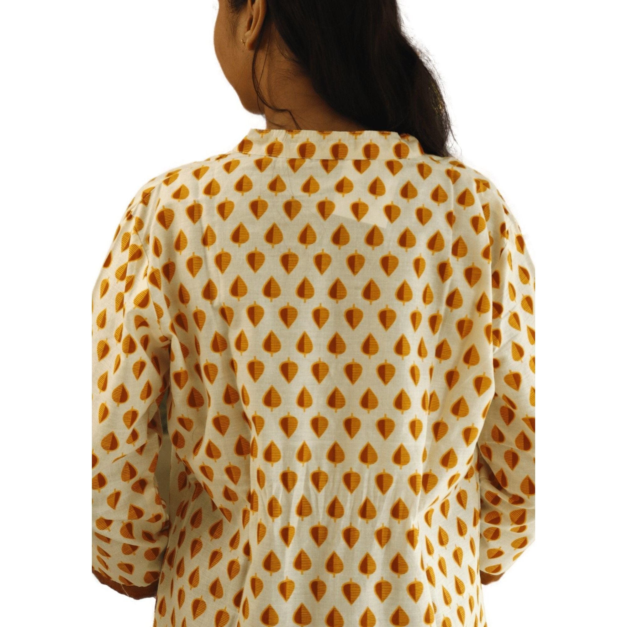 Hand-Block Printed Cotton Kurti - M&Y Pehnava