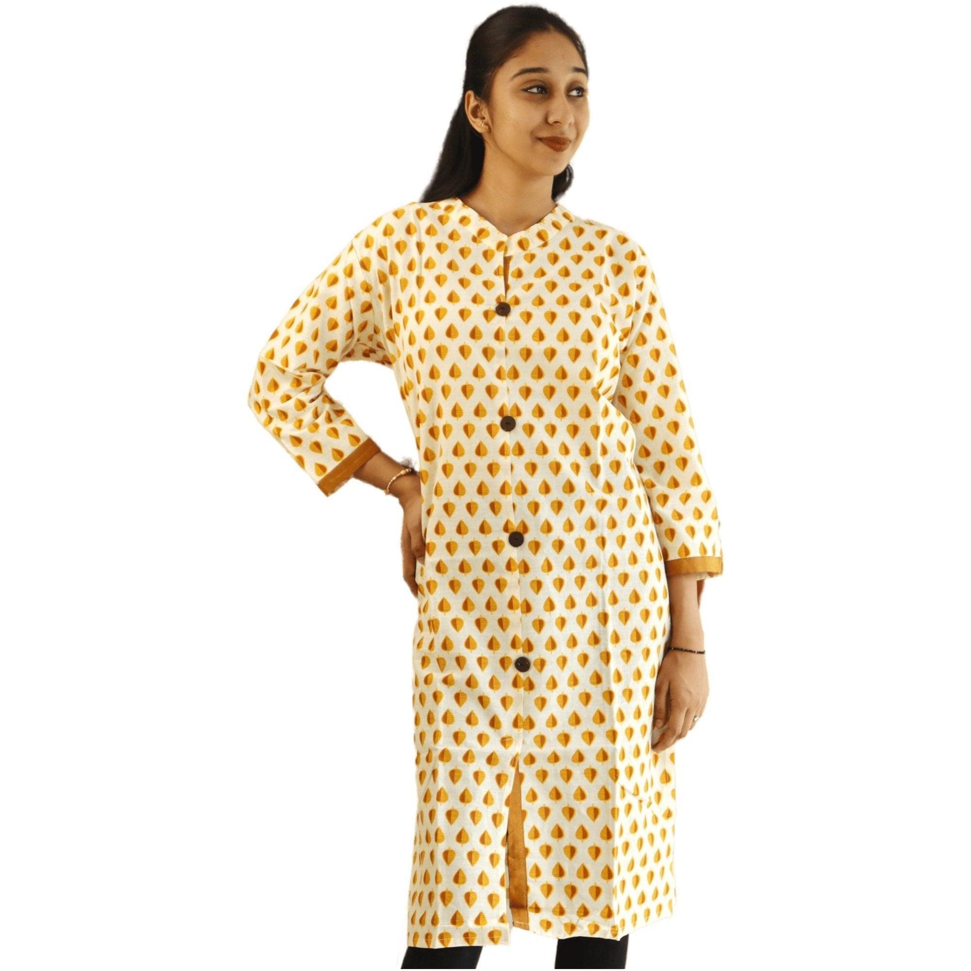 Hand-Block Printed Cotton Kurti - M&Y Pehnava