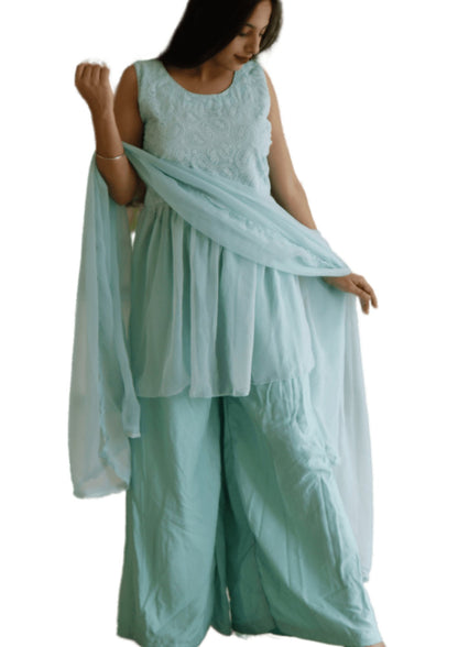 Peplum Kurta with Palazzo Set - M&Y Pehnava