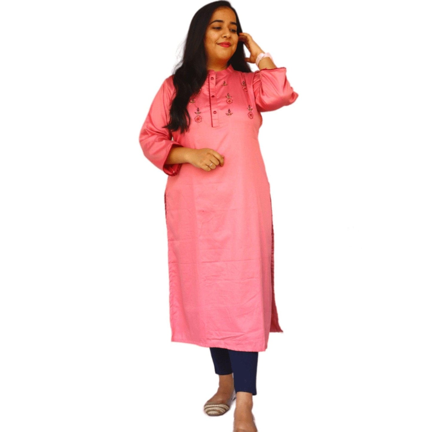 Tussar Silk Straight Kurti - M&Y Pehnava